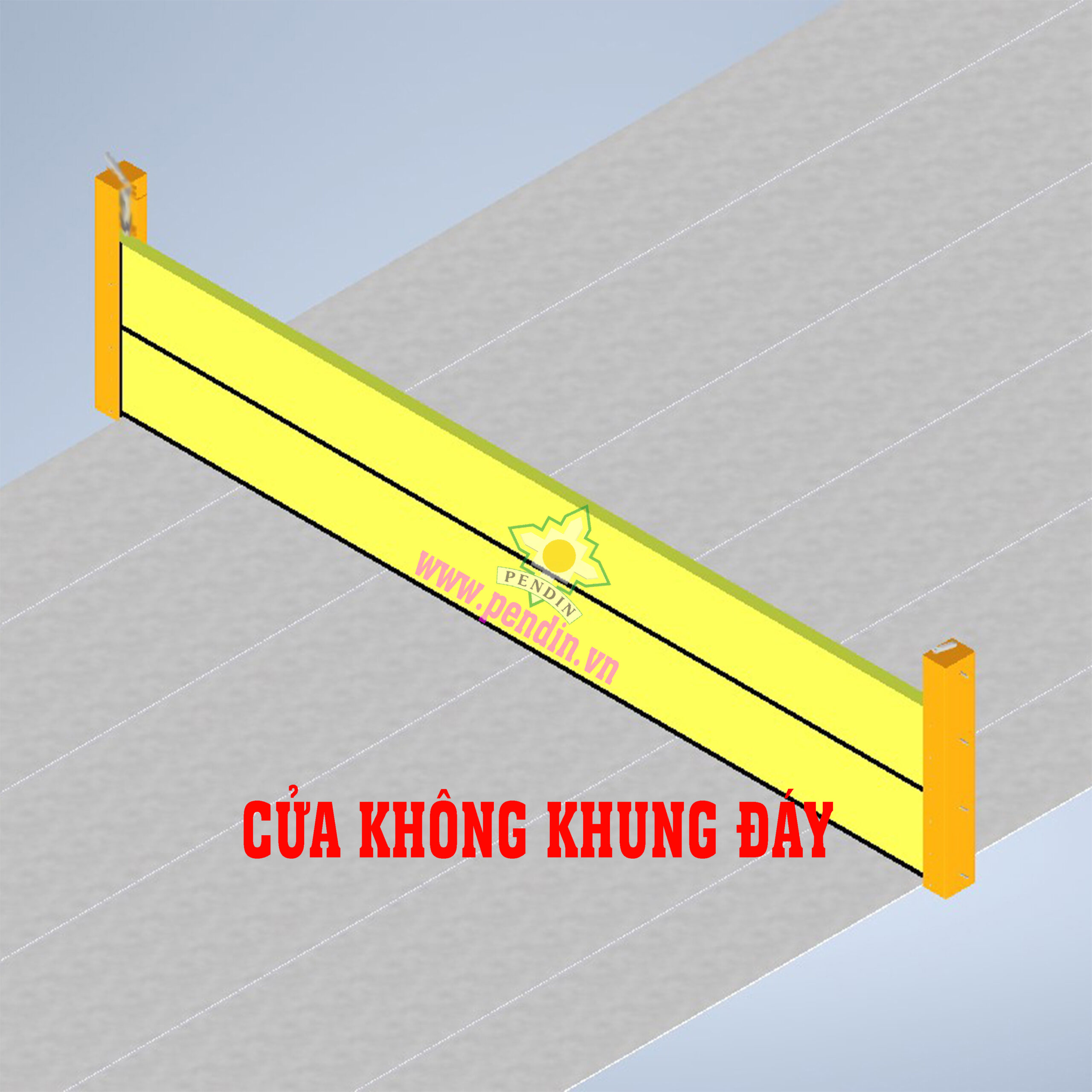 Cửa chống ngập nước 1000x200mm Cánh nhựa