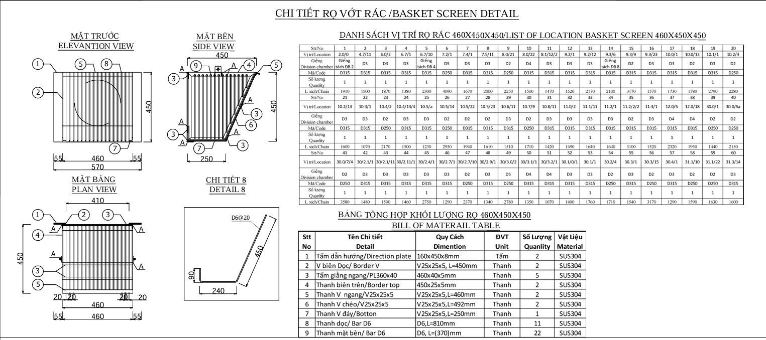 Bản vẽ kỹ thuật rọ vớt rác chi tiết Bản vẽ kỹ thuật rọ vớt rác chi tiết