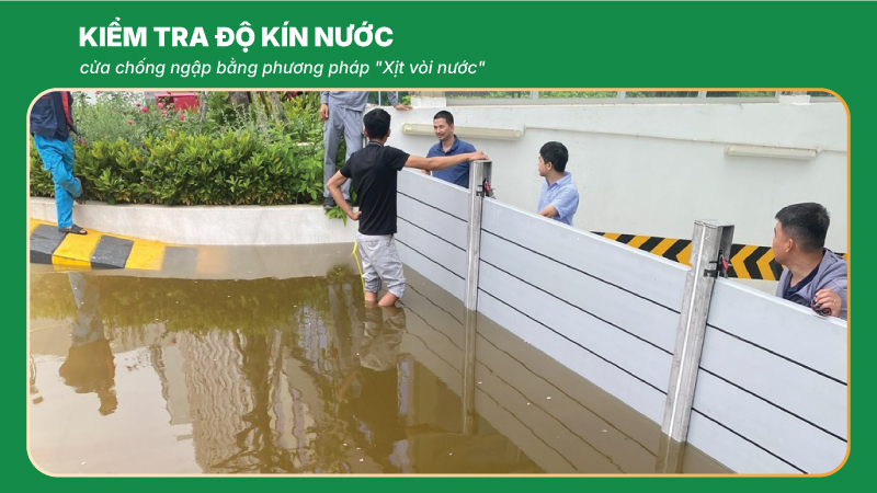Kiểm tra độ kín nước cửa chống ngập