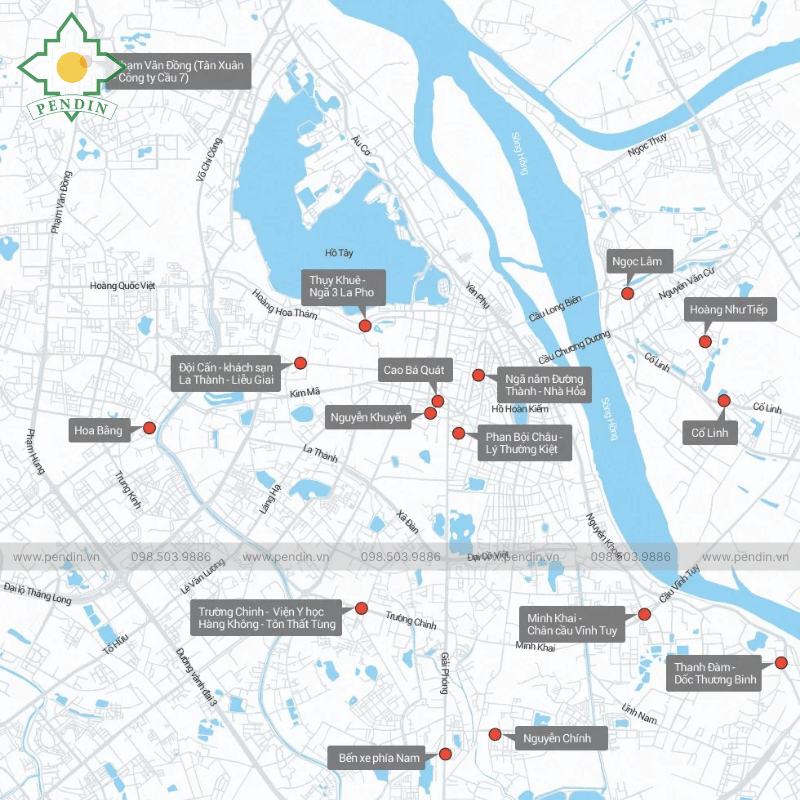 Bản đồ các khu vực, tuyến phố ở Hà Nội thường xuyên bị ngập khi có mưa lớn