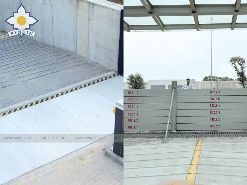 cửa chống ngập tự động và tháo lắp thủ công