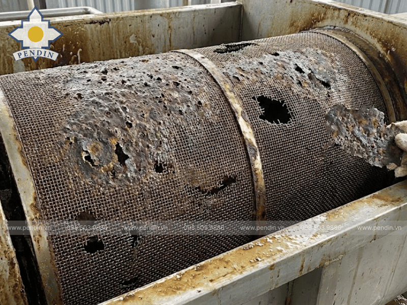 Lựa chọn vật liệu cho Máy vớt rác trống quay không phù hợp