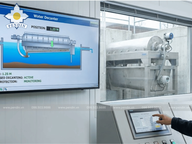 thiết kế decanter thu nước