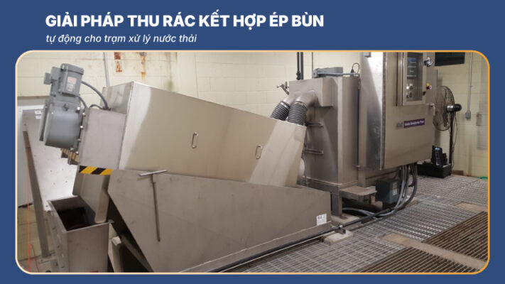 giải pháp thu rác kết hợp ép bùn