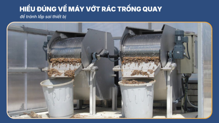 máy vớt rác trống quay