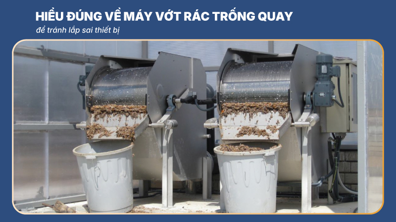 máy vớt rác trống quay
