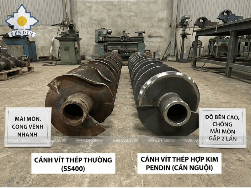 Lựa chọn vật liệu cánh vít phù hợp là tiêu chí vận hành ổn đinh