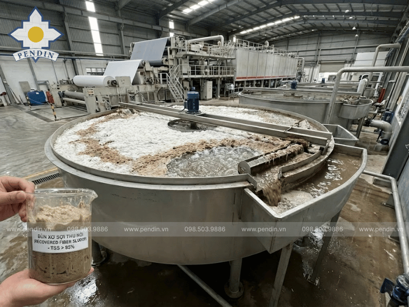 Tuyển nổi dạng tròn được sử dụng rộng rãi trong các nhà máy giấy