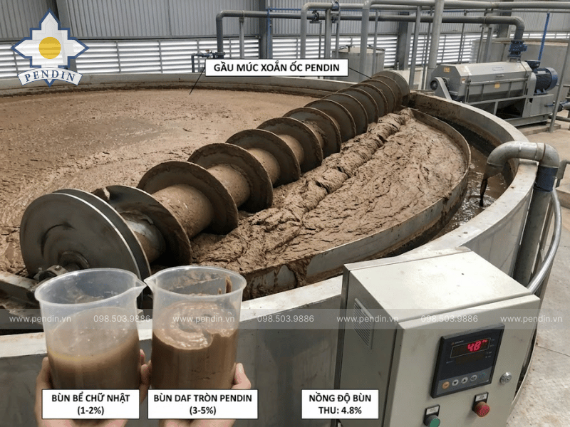 Tuyển nổi dạng tròn sở hữu khả năng cô đặc bùn vượt trội