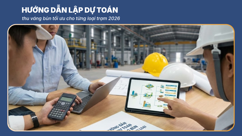 dự toán thu váng bùn