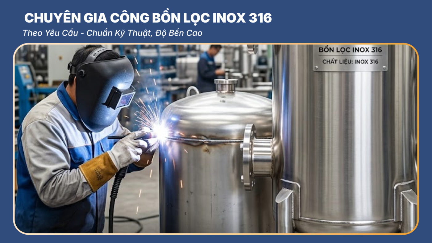 Gia Công Bồn Lọc Inox 316
