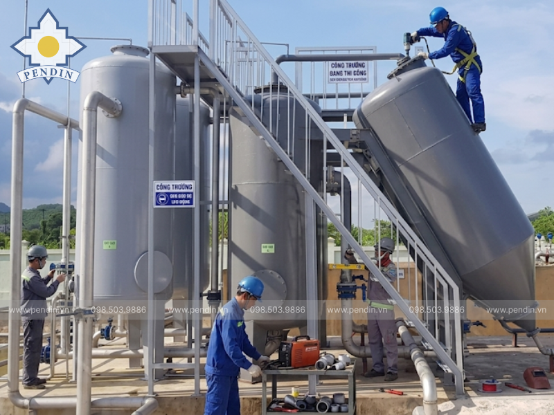 Gia Công Bồn Lọc Cho Trạm Xử Lý Nước Cấp