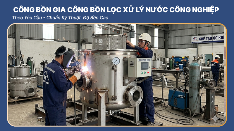 gia công bồn lọc xử lý nước công nghiệp