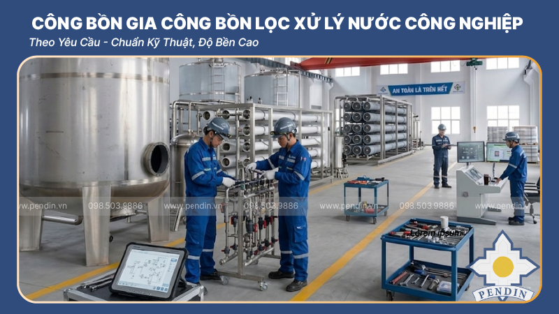 Gia Công Bồn Lọc Cấp Nước Sinh Hoạt