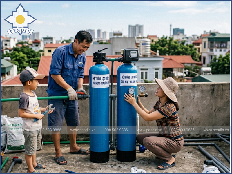 Gia Công Bồn Lọc Cấp Nước Sinh Hoạt