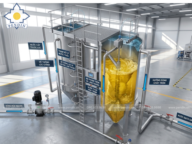 Gia Công Bồn Lọc Cho Trạm Xử Lý Nước Thải