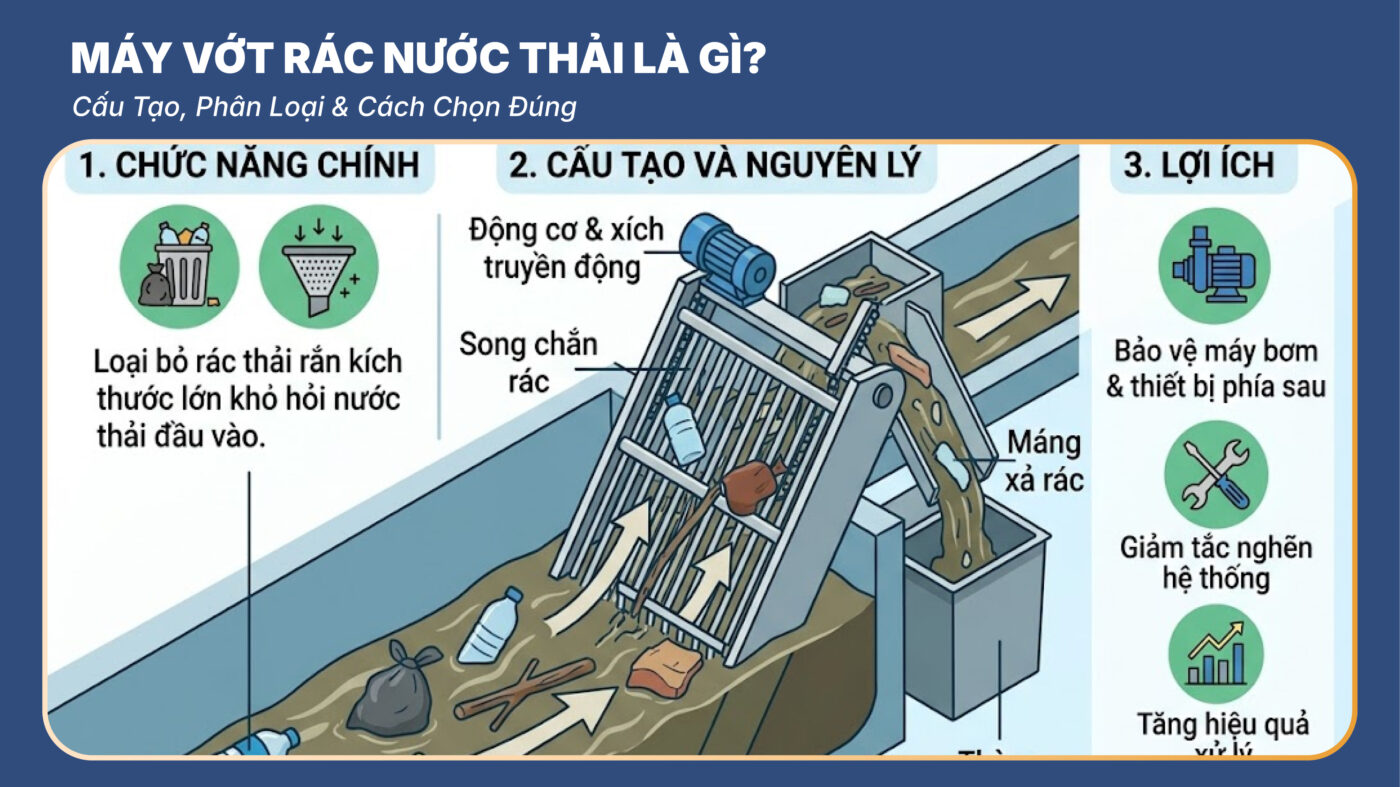 Máy Vớt Rác Nước Thải