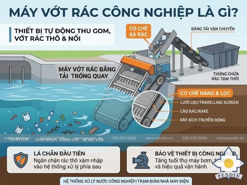 Máy Vớt Rác Công Nghiệp