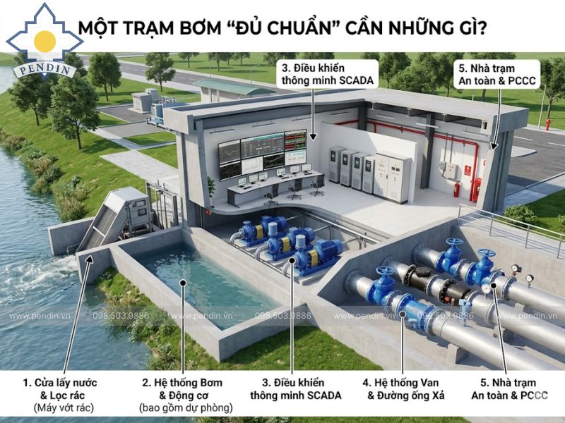 Một trạm bơm “đủ chuẩn” cần những gì