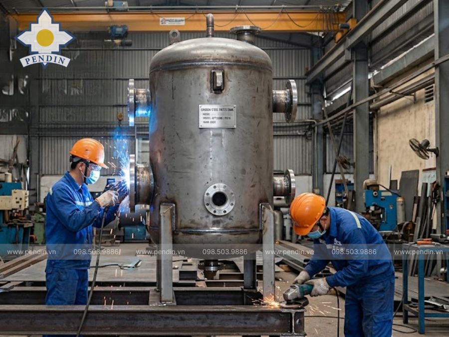 Pendin Gia Công Bồn Lọc Thép Carbon