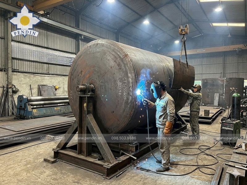 Pendin cung cấp giải pháp Gia công bồn thép CT3 kết hợp sơn epoxy