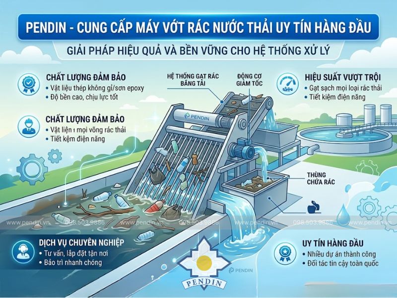 Pendin cung cấp máy vớt rác nước thải uy tín hàng đầu
