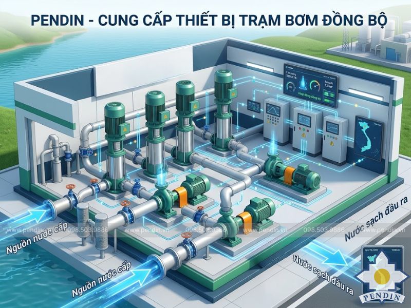 Pendin cung cấp thiết bị trạm bơm đồng bộ