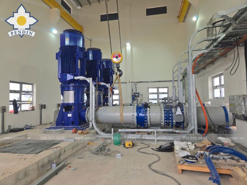Pendin thiết kế & gia công cấu tạo trạm bơm theo thực tế công trình