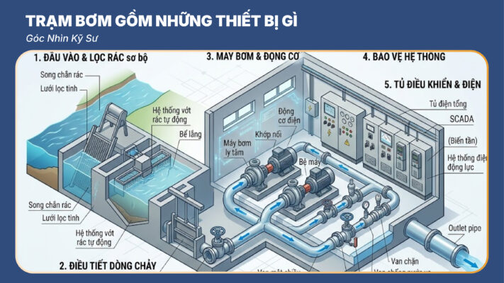 Trạm Bơm Gồm Những Thiết Bị Gì