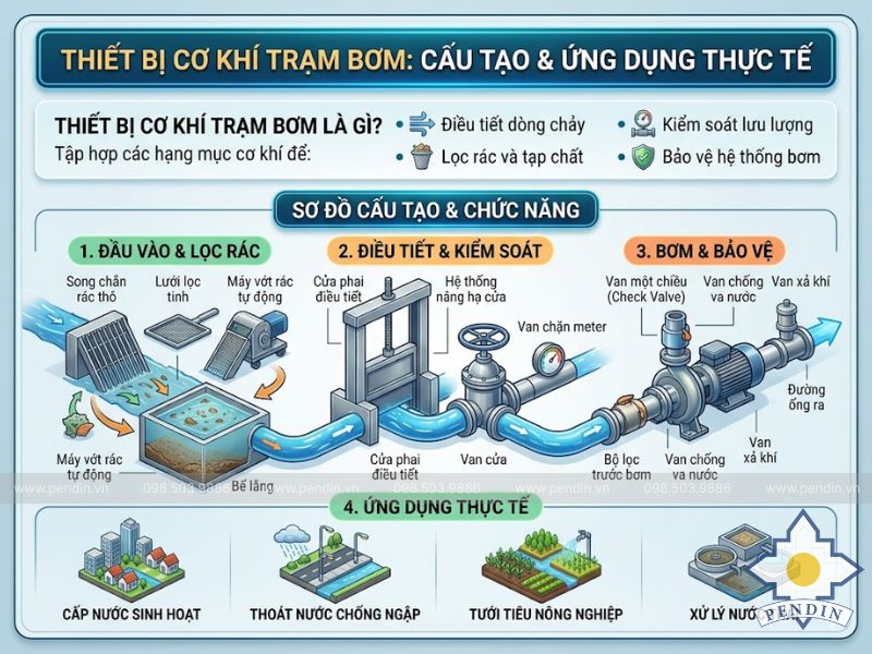 thiết bị cơ khí trạm bơm
