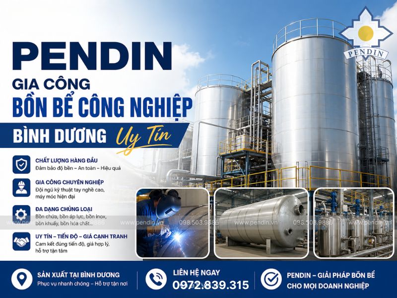 Gia Công Bồn Bể Công Nghiệp Bình Dương
