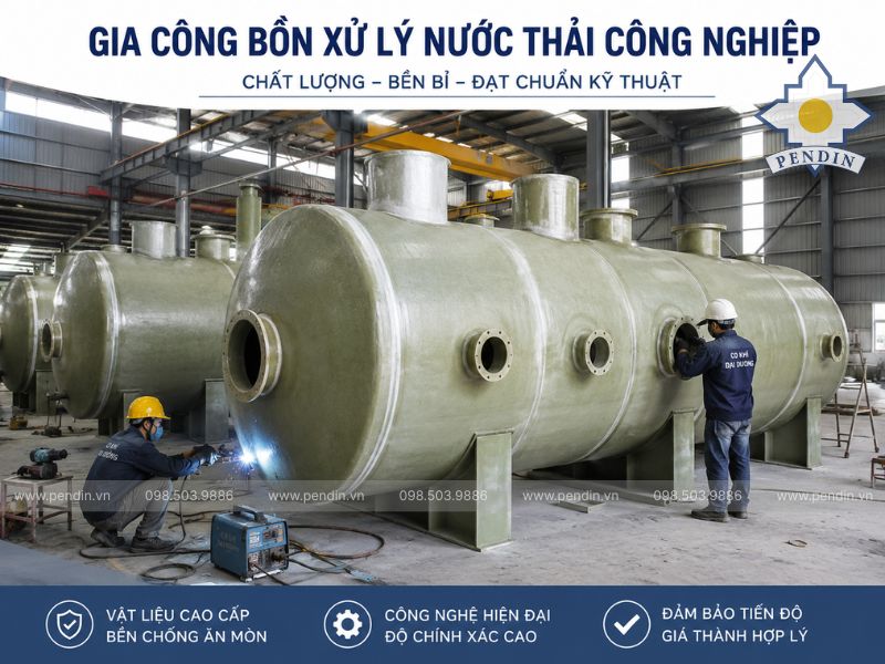Gia Công Bồn Xử Lý Nước Thải Công Nghiệp