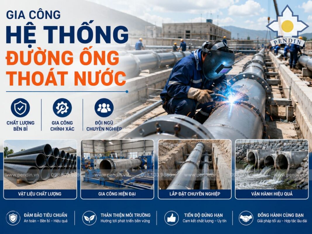 Gia Công Hệ Thống Đường Ống Thoát Nước