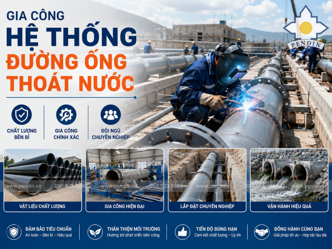 Gia Công Hệ Thống Đường Ống Thoát Nước