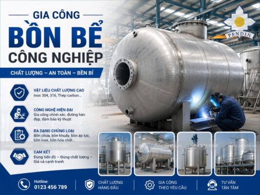 gia công bồn bể công nghiệp