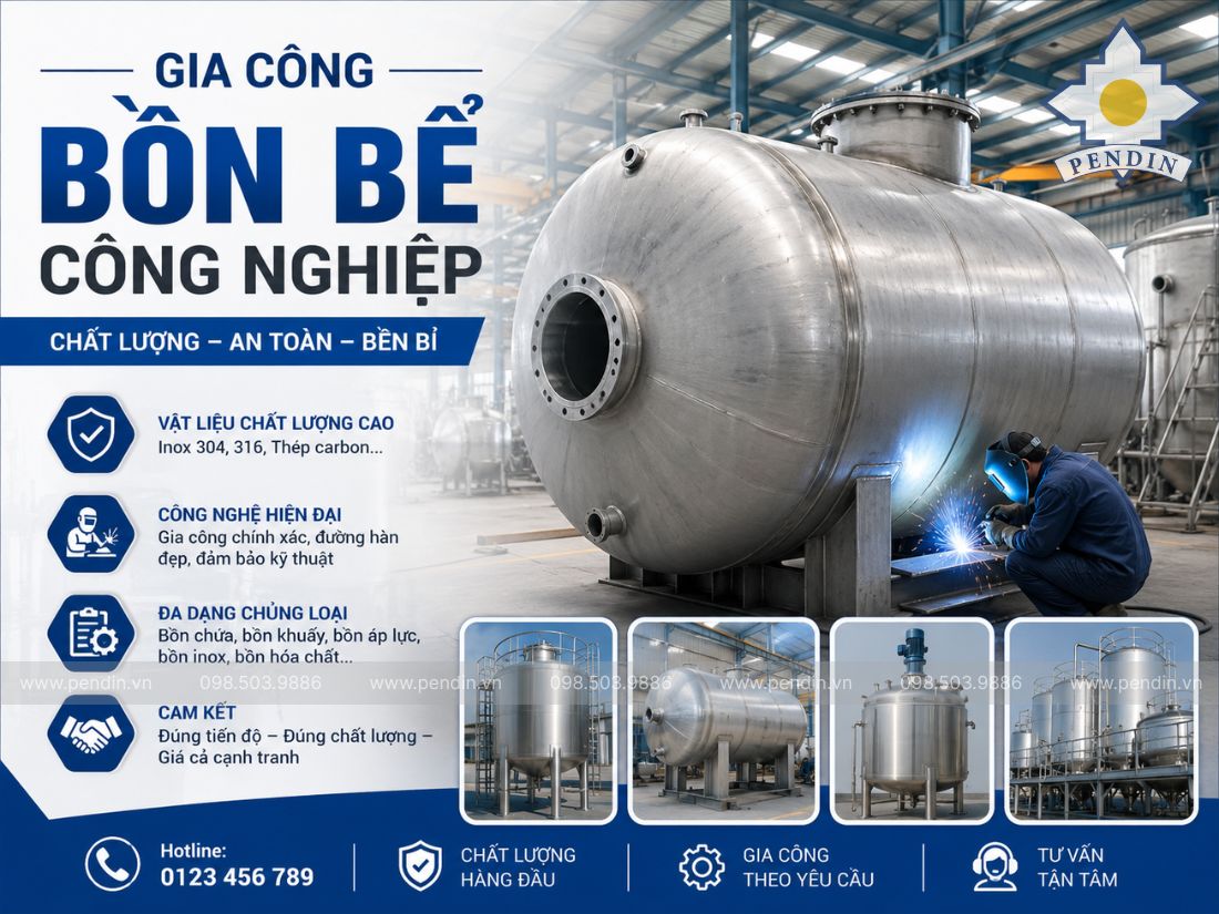 gia công bồn bể công nghiệp