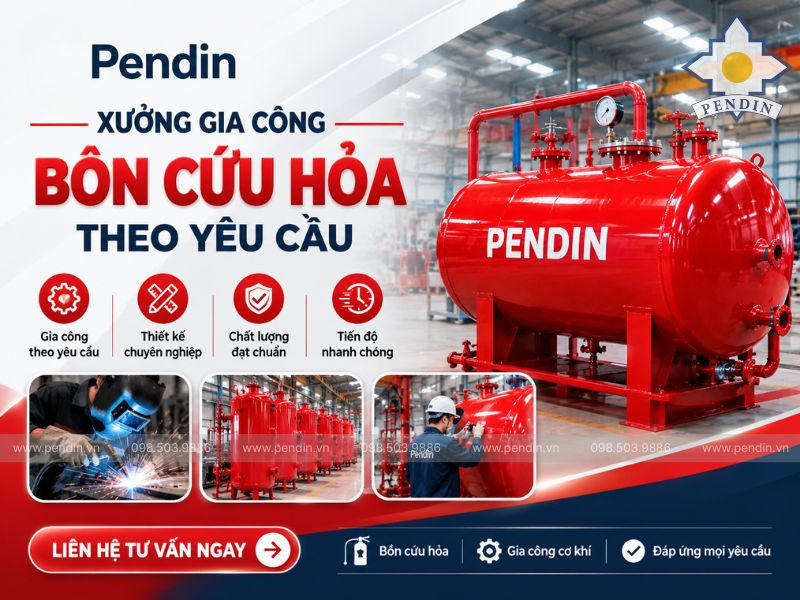 Pendin – Xưởng gia công bồn cứu hỏa theo yêu cầu