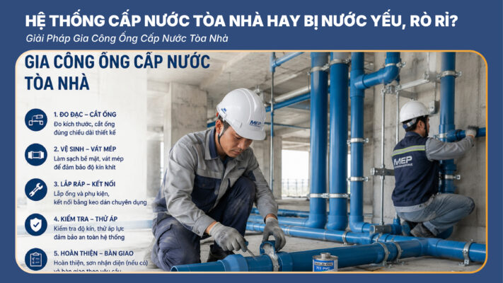 gia công ống cấp nước tòa nhà