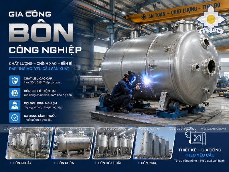 thiết kế Gia công bồn công nghiệp