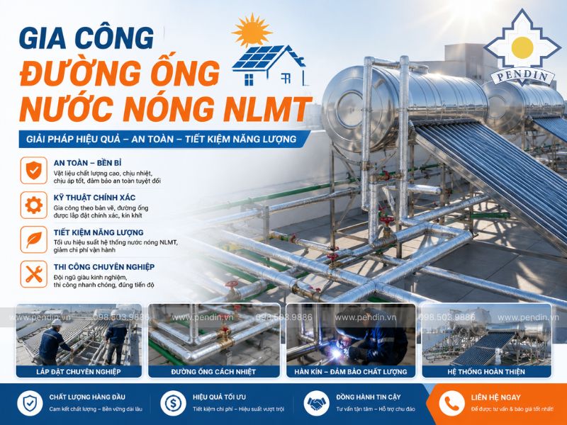 Gia Công Đường Ống Nước Nóng NLMT