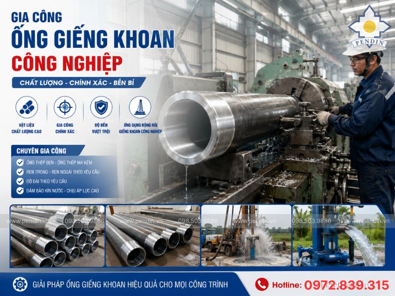 Gia Công Ống Giếng Khoan Công Nghiệp