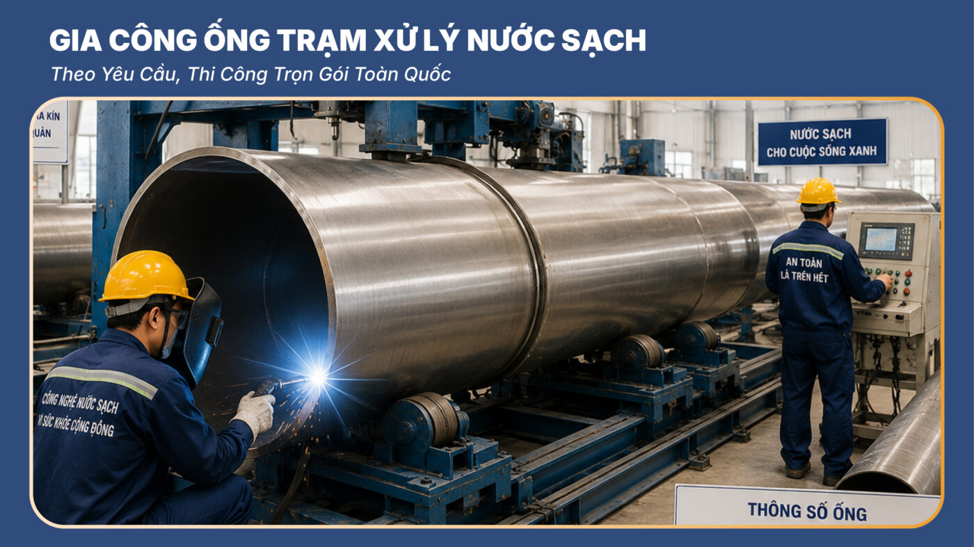 Gia Công Ống Trạm Xử Lý Nước Sạch