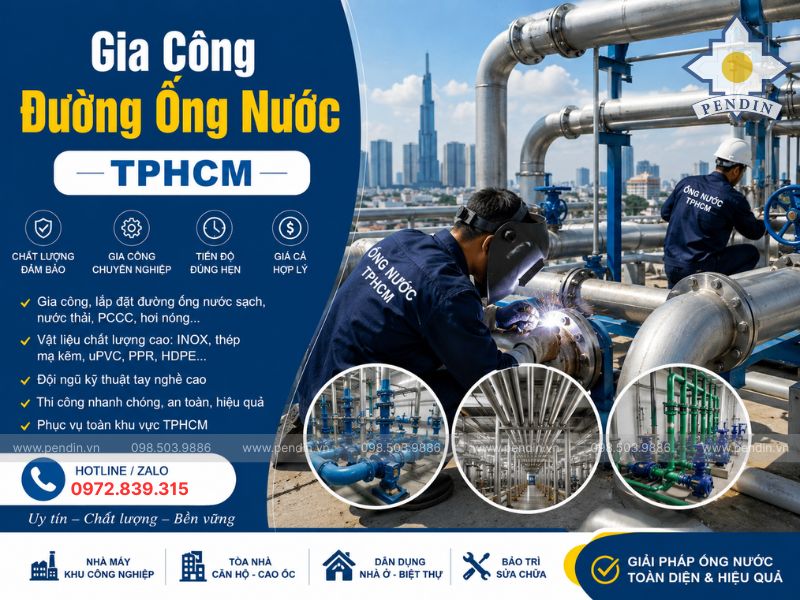 Pendin – Đối Tác Gia Công Đường Ống Nước TPHCM Theo Yêu Cầu