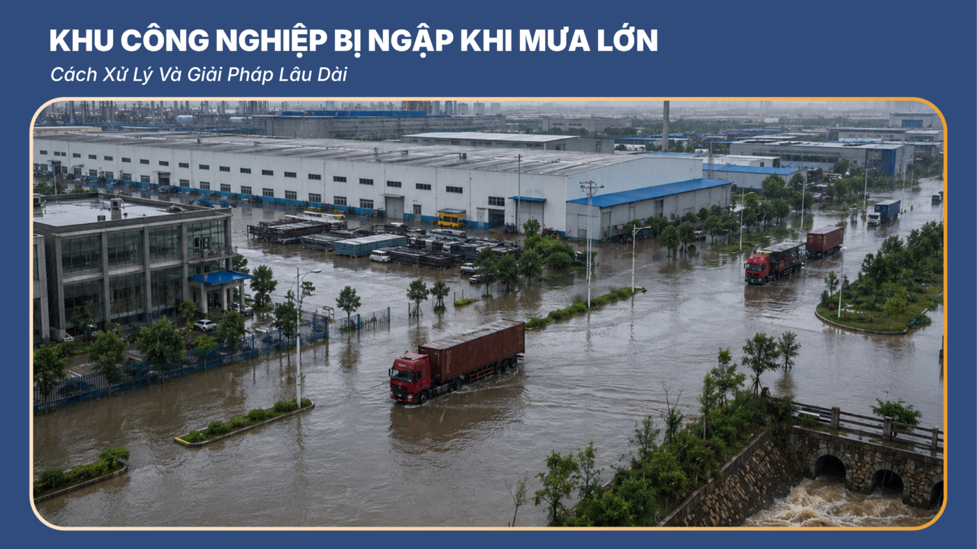 Khu Công Nghiệp Bị Ngập Khi Mưa Lớn