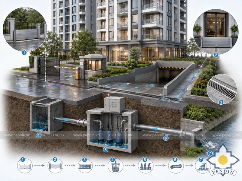 Pendin – Đơn vị thiết kế hệ thống chống ngập chung cư