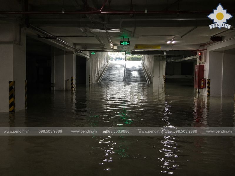 Tầng hầm có nguy cơ ngập khi mất điện