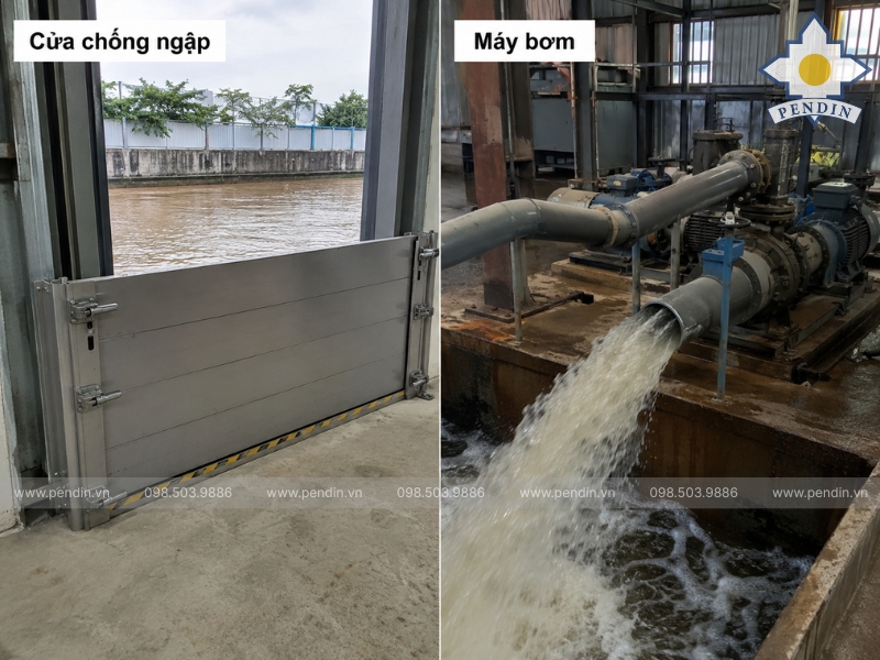 So sánh cửa chống ngập và máy bơm tại nhà xưởng