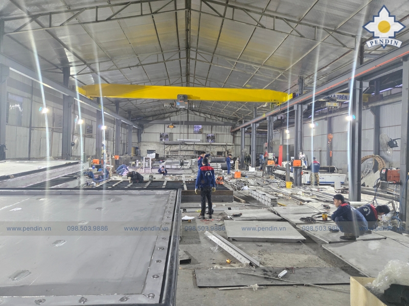 Xưởng gia công thiết bị trạm bơm Pendin