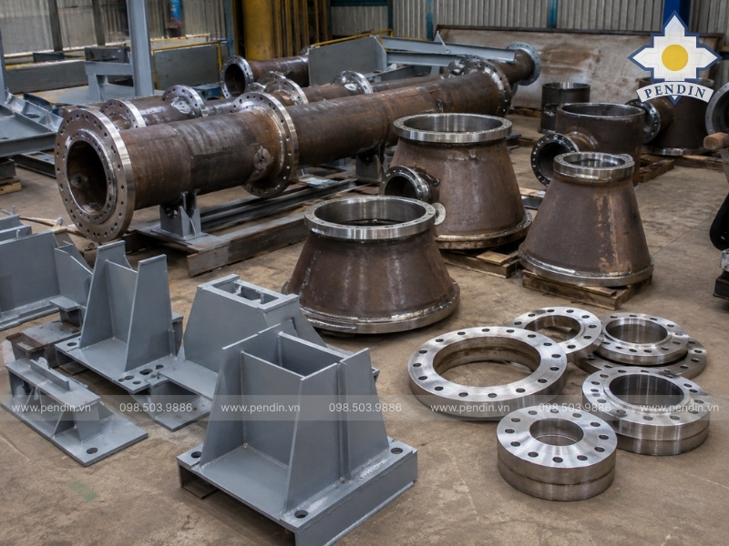 Gia công spool, côn và kết cấu kết nối máy bơm
