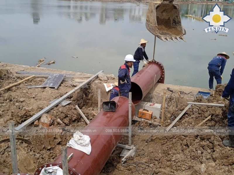 thiết bị bơm phi tiêu chuẩn tại xưởng Pendin